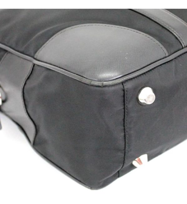 061509 03 Prada Business Bag Briefcase Nylon Black