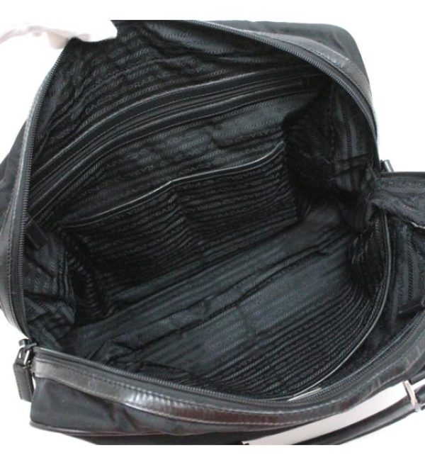 061509 07 Prada Business Bag Briefcase Nylon Black