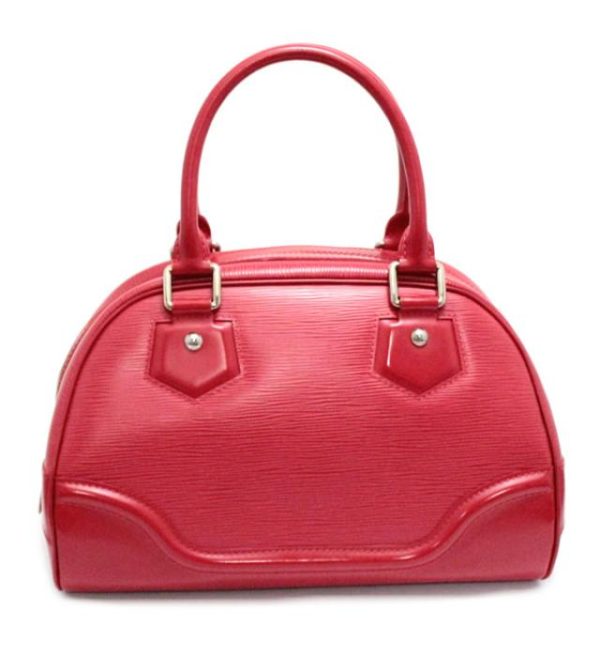 061766 01 Louis Vuitton Bowling Montaigne PM Epi Rouge Storage Bag