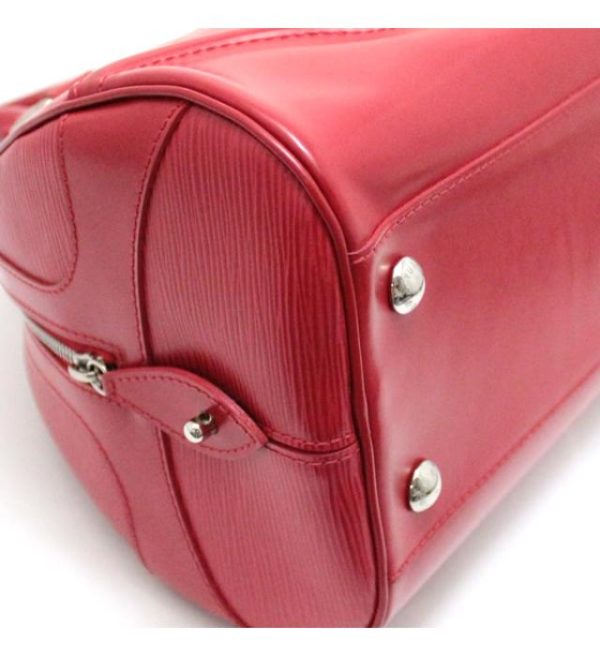 061766 03 Louis Vuitton Bowling Montaigne PM Epi Rouge Storage Bag