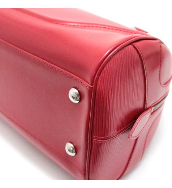 061766 04 Louis Vuitton Bowling Montaigne PM Epi Rouge Storage Bag