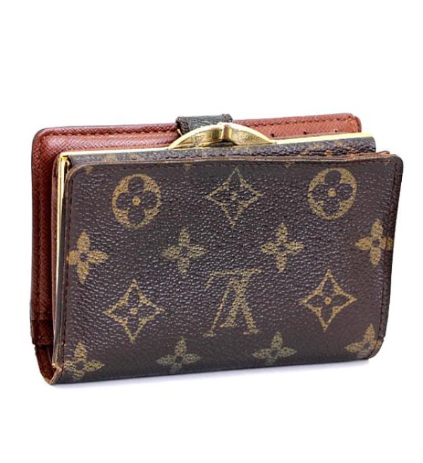 061779 01 Louis Vuitton Portefeuille Vienois Clasp Wallet Monogram Brown