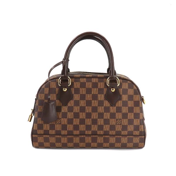 1 Louis Vuitton Damier Duomo Hand Bag Ebene Gold Metal Fittings