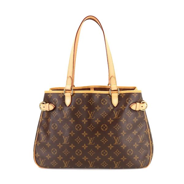 1 Louis Vuitton Monogram Batignolles Horizontal Tote Bag Brown Gold Metal Fittings