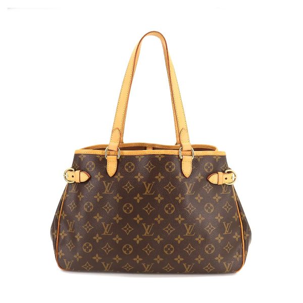 1 Louis Vuitton Monogram Batignolle Orizontal Tote Bag Brown Gold Metal Fittings