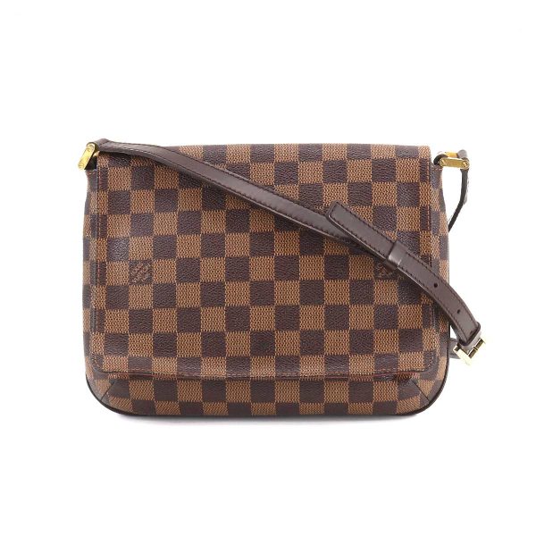 1 Louis Vuitton Damier Musette Tango Long Shoulder Bag Ebene