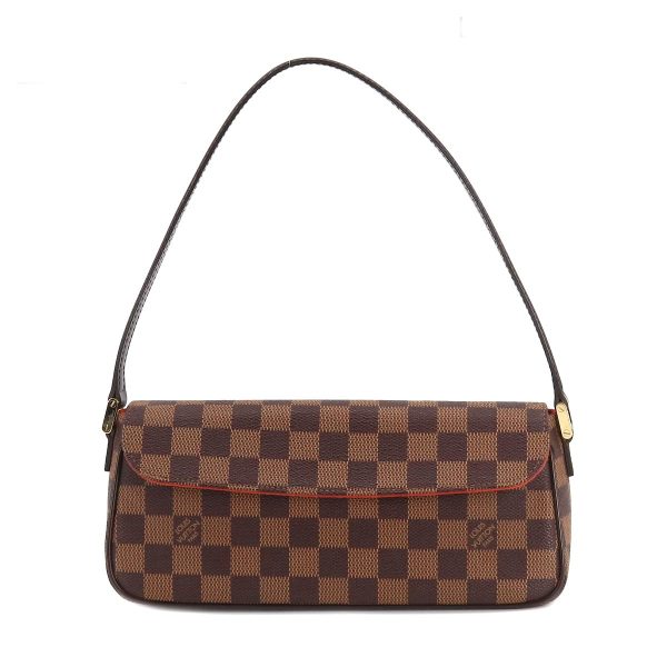 1 Louis Vuitton Damier Recolator Shoulder Bag Ebene Brown Gold Hardware