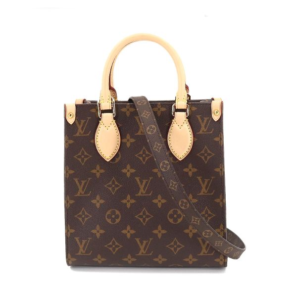1 Louis Vuitton Monogram Sac Plat BB 2 Way Hand Shoulder Bag Brown