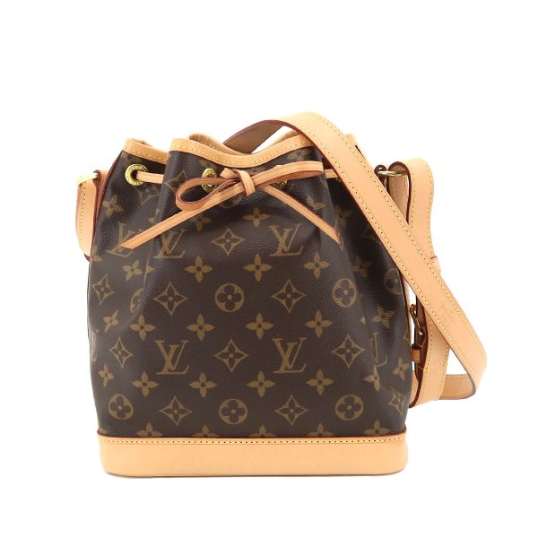 1 Louis Vuitton Monogram Noe BB Shoulder Bag Brown Rfid Gold Metal Fittings