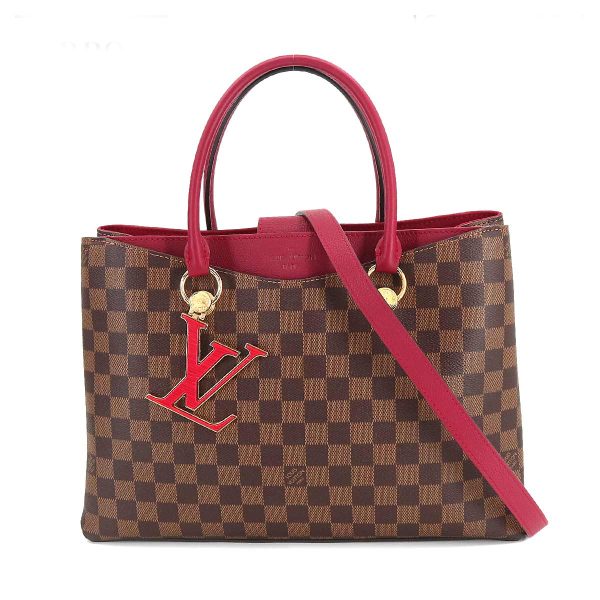 1 Louis Vuitton Damier LV Riverside 2way Tote Shoulder Bag Ebene Redouin