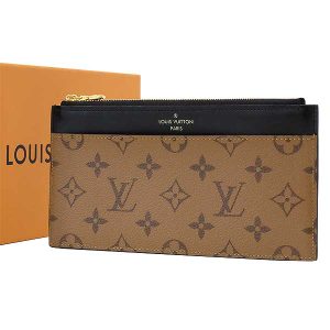 1 Louis Vuitton Epi Pochette Porte Mone Credit Bifold Long Wallet Brown