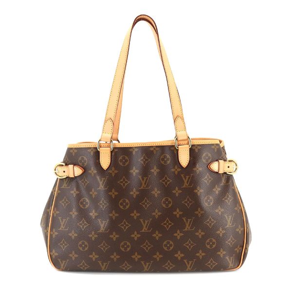 1 Louis Vuitton Monogram Batignolles Horizontal Tote Bag Brown Gold Metal Fittings