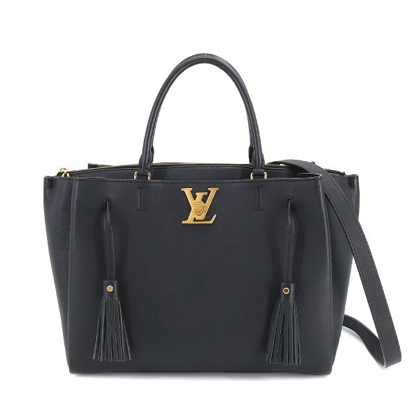 1 Louis Vuitton LockMe 2 Shoulder Bag Leather Noir