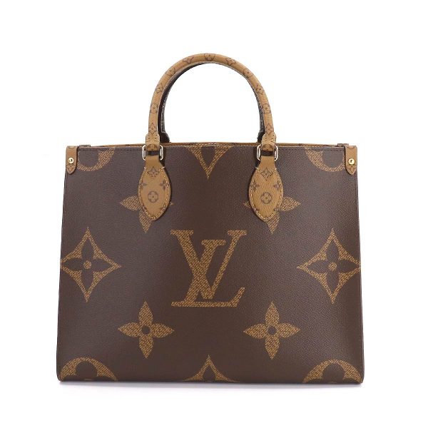 1 Louis Vuitton Giant Monogram On The Go MM 2 Way Tote Shoulder Bag