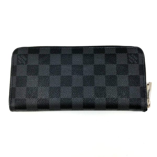 1 Louis Vuitton Long Wallet Zippy Wallet Vertical Damier Graphite Black