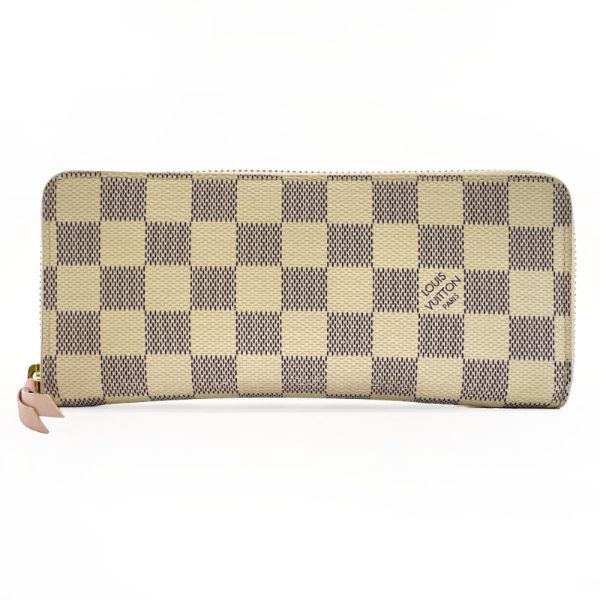 1 Louis Vuitton Portefeuil Clemence Long Wallet Damier Azur