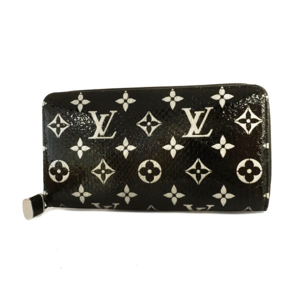 1 Louis Vuitton Long Wallet Monogram Python Zippy Wallet Noir