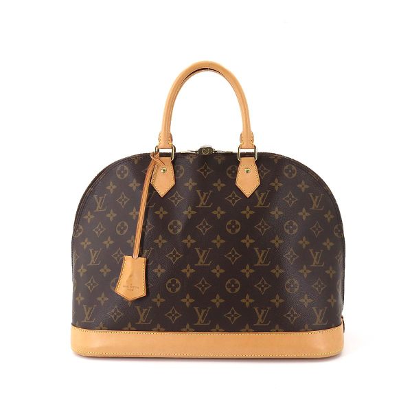 1 Louis Vuitton Monogram Alma GM Hand Bag Brown Gold Hardware