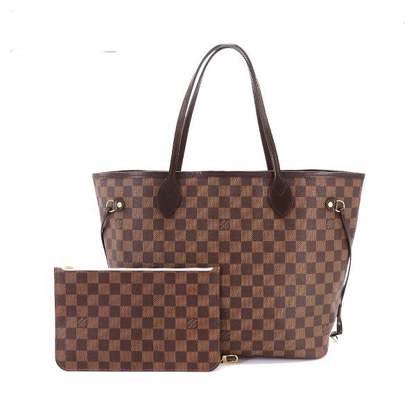 1 Louis Vuitton Damier Neverfull MM Tote Bag Ebene Rose Ballerine