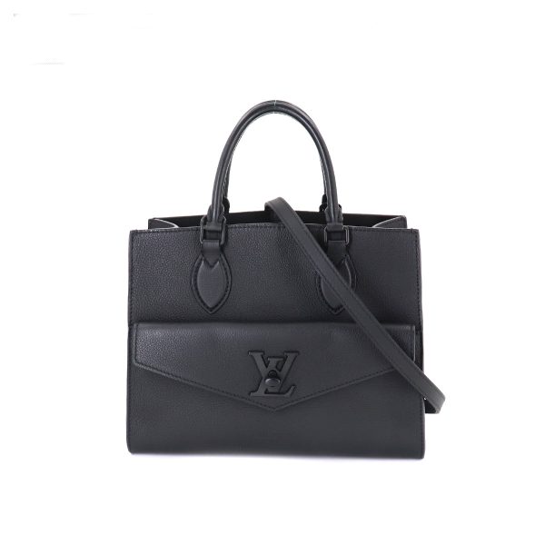 1 Louis Vuitton Lockme Tote PM 2 Way Shoulder Bag Leather Noir Black