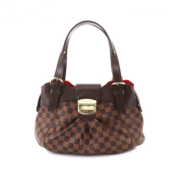 1 Louis Vuitton Damier Sistina PM Shoulder Bag Ebene Gold Metal Fittings