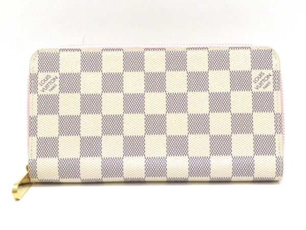 1 Louis Vuitton Wallet Zippy Wallet Damier Azur Rose Ballerine