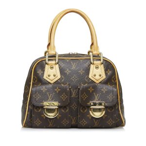 1 Louis Vuitton Saintonge Shoulder Bag Monogram Canvas Brown Black