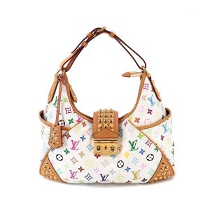 1 Miu Miu Madras Leather Shoulder Tote Bag Beige