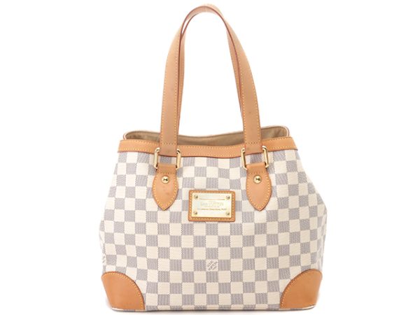 1 Louis Vuitton Damier Azur Hampstead PM White