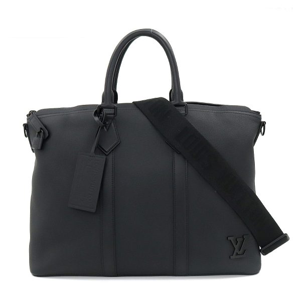 1 Louis Vuitton Aerogram Lockit Tote Shoulder Bag Leather Black