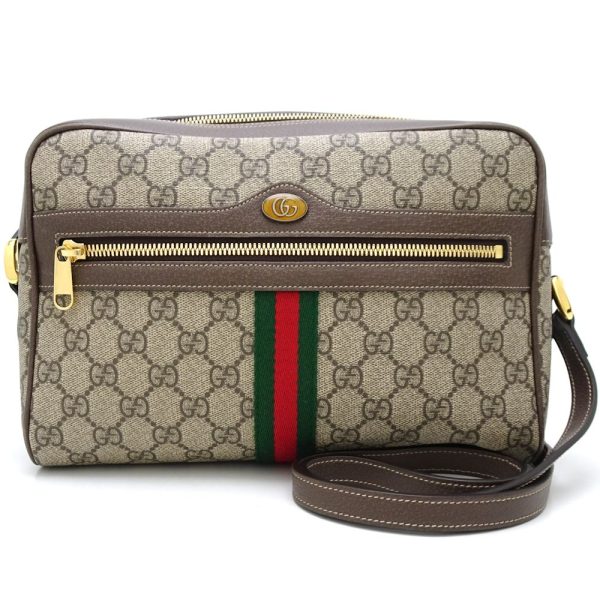 1 Gucci Ophidia Sherry Line Crossbody Shoulder Bag GG Beige Brown