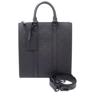 1 Louis Vuitton Surene Handbag Monogram Empreinte Leather MM Black