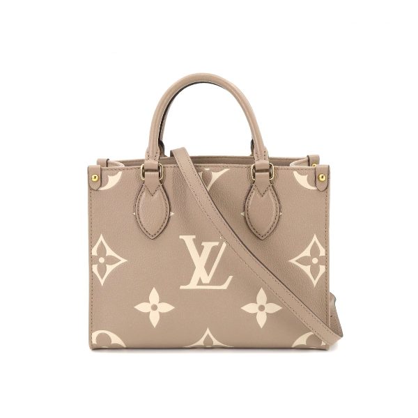 1 Louis Vuitton Bicolor Monogram Implant Onthego PM 2 Way Tote Shoulder Bag