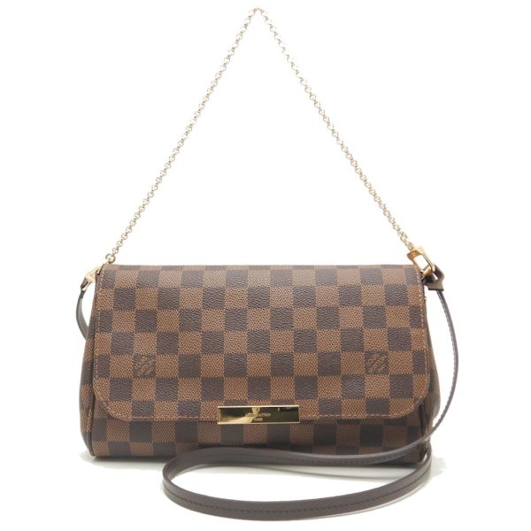 1 Louis Vuitton Damier Favorite MM Shoulder Bag Ebene