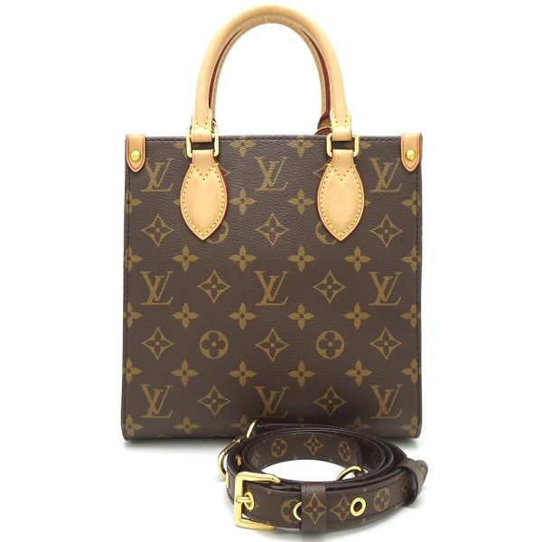 1 Louis Vuitton Monogram Sac Plat BB Handbag Brown