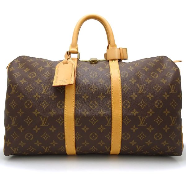 1 Louis Vuitton Monogram keepall 45 Boston Bag Brown