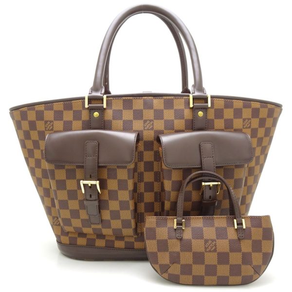 1 Louis Vuitton Damier Manosque GM Handbag Ebene