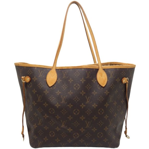 1 Louis Vuitton Monogram Neverfull MM Tote Bag Brown