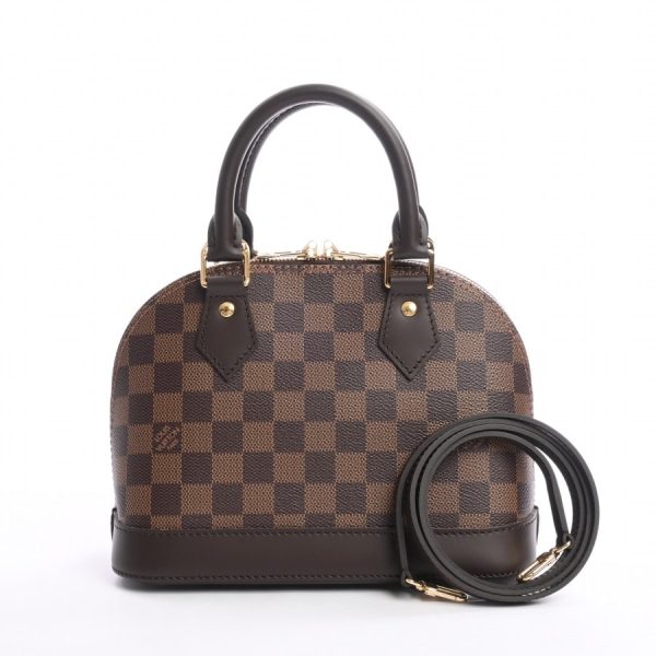 1 Louis Vuitton Alma BB Handbag Damier Brown