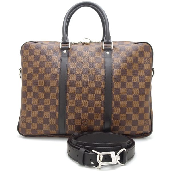 1 Louis Vuitton Damier Document Voyage PM Ebene Business Bag Brown