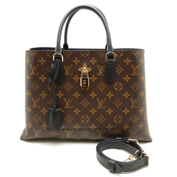 1 Louis Vuitton Monogram Flower Tote Noir 2way Bag