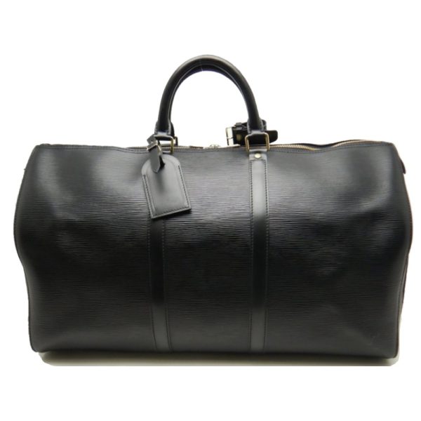 1 Louis Vuitton Epi Keepall 50 Noir Boston Bag Black