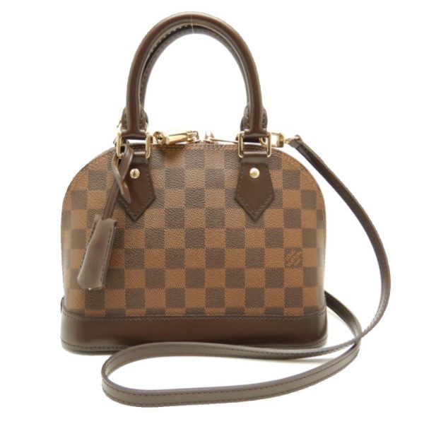 1 Louis Vuitton Damier Alma BB Ebene 2WAY Bag Brown