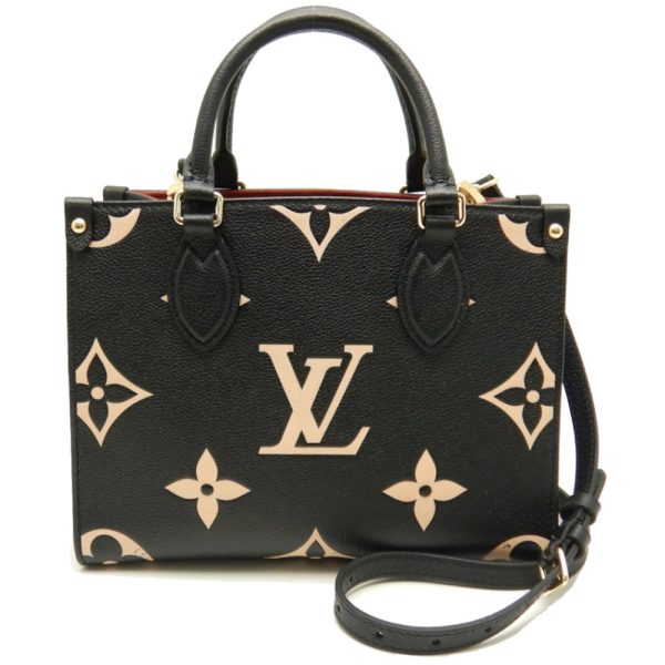 1 Louis Vuitton Amplant On The Go PM Shoulder Bag Black Beige