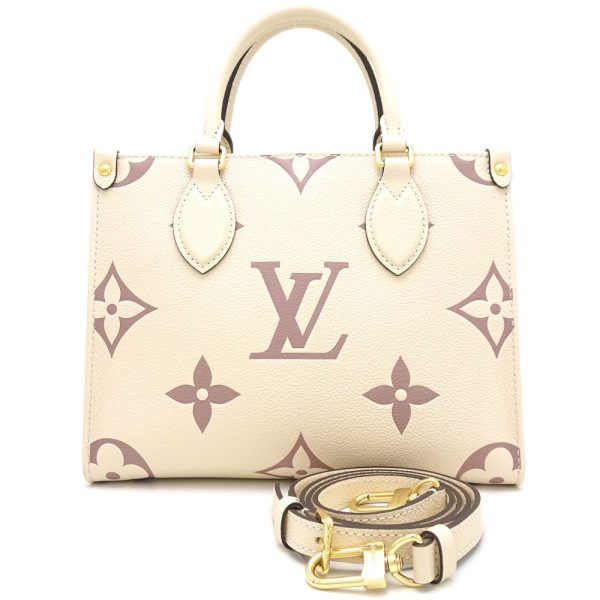 1 Louis Vuitton On The Go PM Amplant Bicolor Crème Bois de Rose