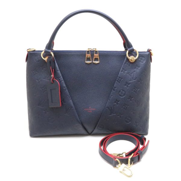 1 Louis Vuitton Tote Bag V MM Emplant Marine Rouge 2WAY