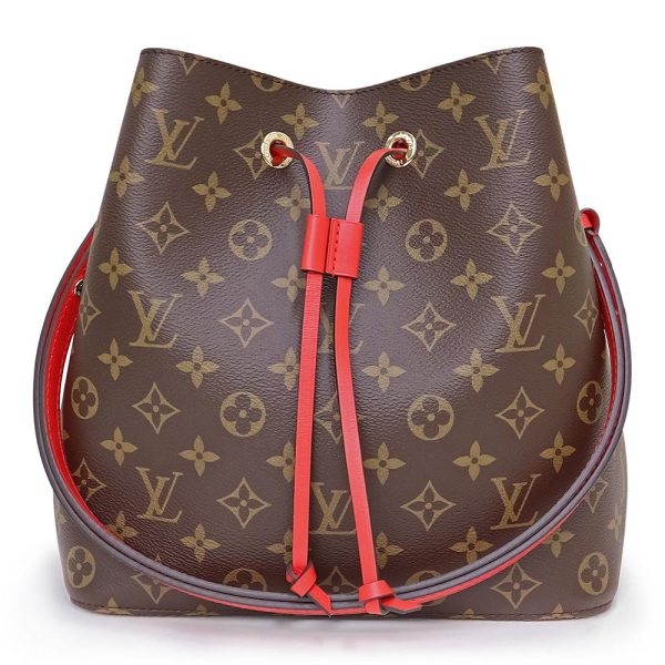 1 Louis Vuitton NeoNoe Shoulder Bag Monogram Brown Red