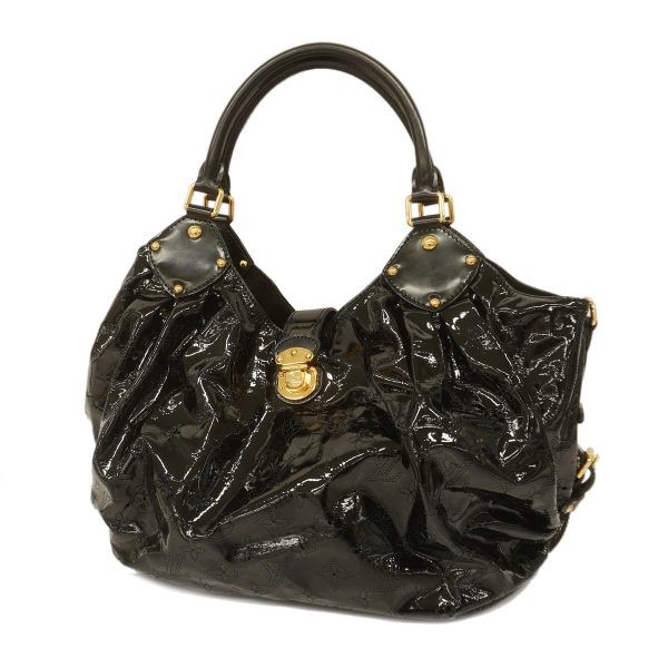 1 Louis Vuitton Mahina L Noir Hobo Bag Black