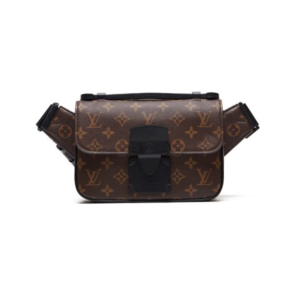 1 Louis Vuitton Monogram Macassar S Lock Shoulder Bag