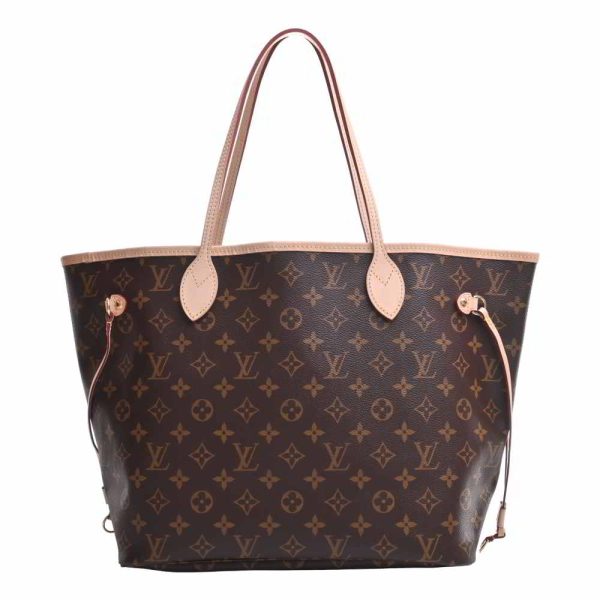 1 Louis Vuitton Monogram Neverfull MM Tote Bag Brown